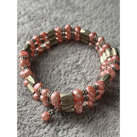 Hand Made Magnetic Pink Strand Necklace or Bracelet Adjustable Length - Picture 2 of 8